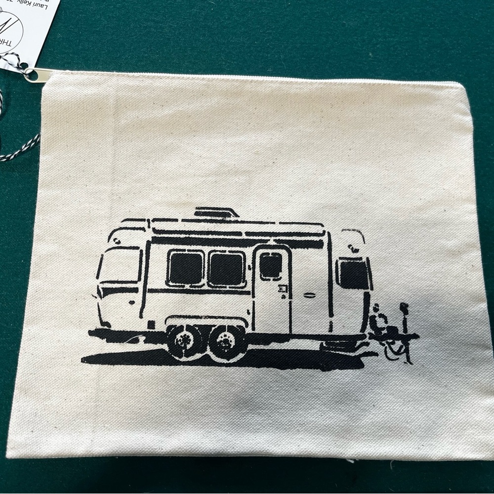 Canvas Pouch with Camper Print